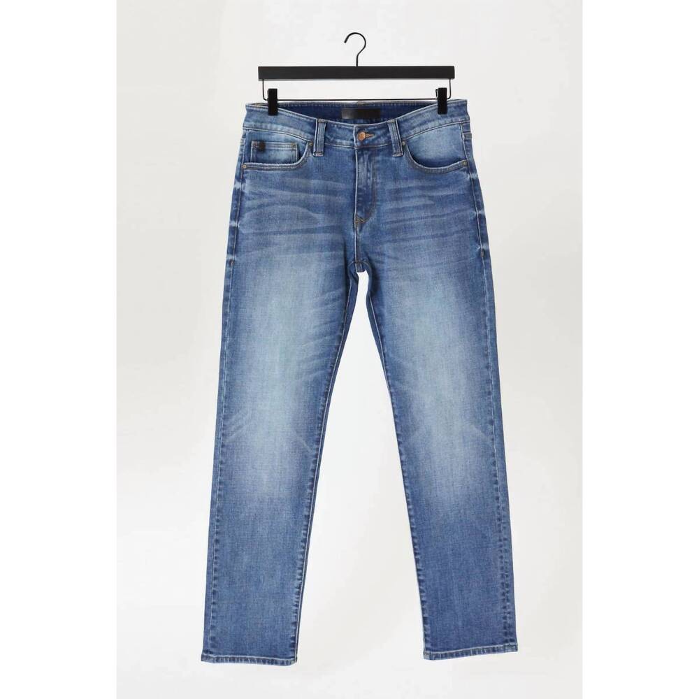 NEW KANCAN men's slim fit straight jeans in indigo